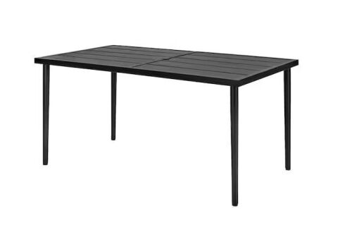 StyleWell Tucker Rectangular Steel Slat Top Outdoor Dining Table