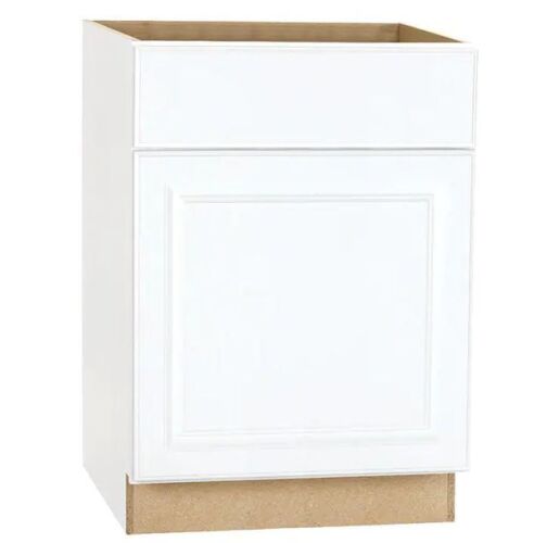 Hampton Bay Hampton 24 in. W x 24 in. D x 34.5 in. H Assembled Base Kitchen Cabinet in Satin White