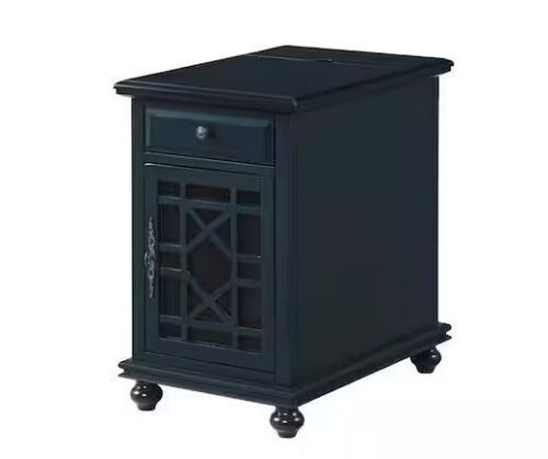 Martin Svensson Home Elegant 16 in. Catalina Blue Chairside End Table with Power