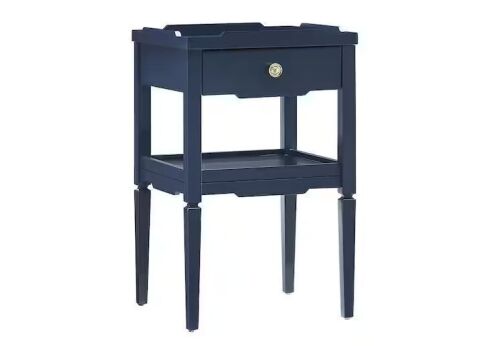 Midnight Blue 1-drawer 16 in. W Nightstand