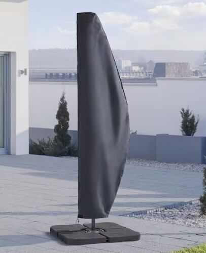 Waterproof Outdoor Cantilever Umbrella 9 ft. to 11 ft. Parasol Offset Umbrella Cover in Gray