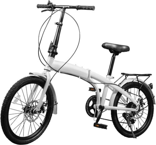 Foldable Bicycle with 7 Speed Gears, 20 Inch Tires