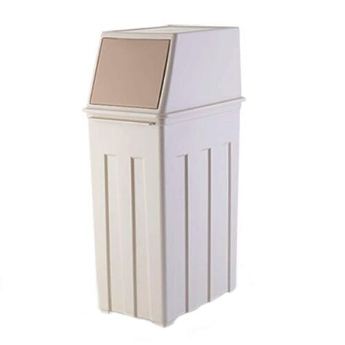 8 Gallon Trash Can w/ Hinged Flap Cover
