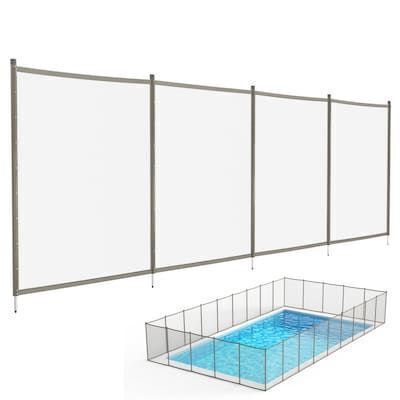 VINGLI 4FT x 24FT Removable Mesh Safety Pool Fence for Inground and Above Ground Pools