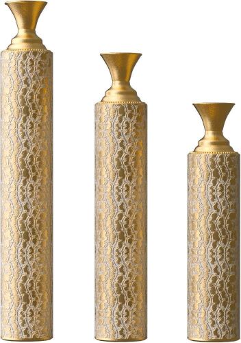 Metal Decorative Floor Vases, 34", 29", 25" H