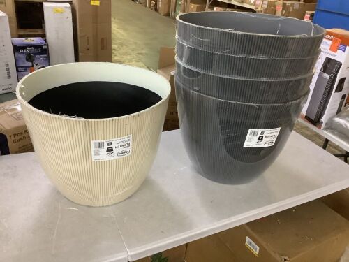 Lot of (5) 22" Planter Pots