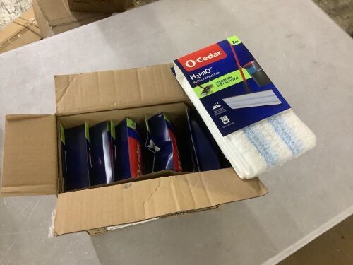 Case of (6) O-Cedar H2prO 15 in. Flat Mop Microfiber Mop Head Replacement (2-Pack)