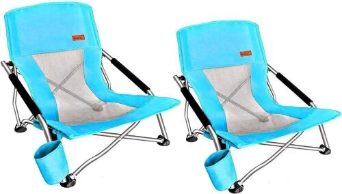 Nice C Low Beach Chair, 2 Pack