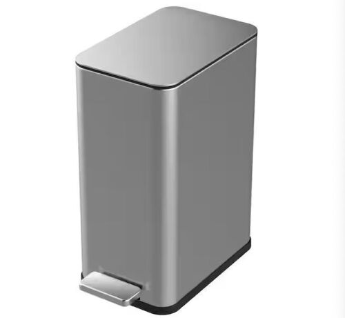 StyleWell 2.6 Gal. Stainless Steel Slim Step-On Trash Can