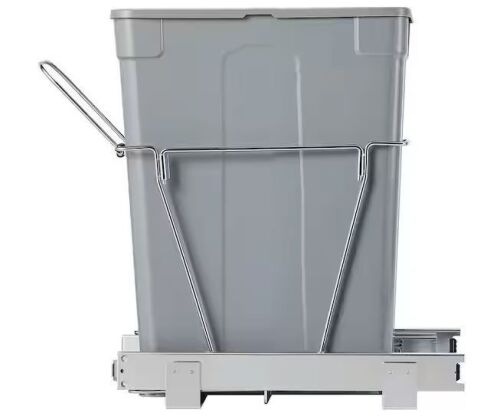 VEVOR 35QT. Pullout Trash Can for Kitchen Cabinet, Under Sink Bin with Full Extension Slides & Handle, Under Mount Design