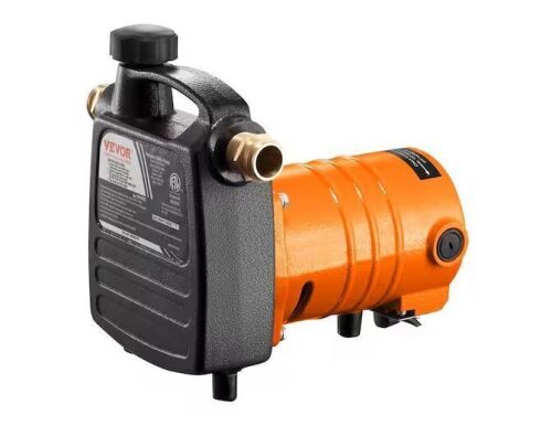 VEVOR Water Transfer Pump 1/2HP 1600GPH 115-Volt AC Electric Utility Pump with Carbon Brush Filter