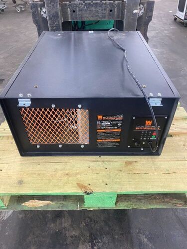 WEN 3417 3-Speed Remote-Controlled Industrial-Strength Air Filtration System (556/702/1044 CFM) - Missing Remote control, For Parts/Repair, Works, Fan bent