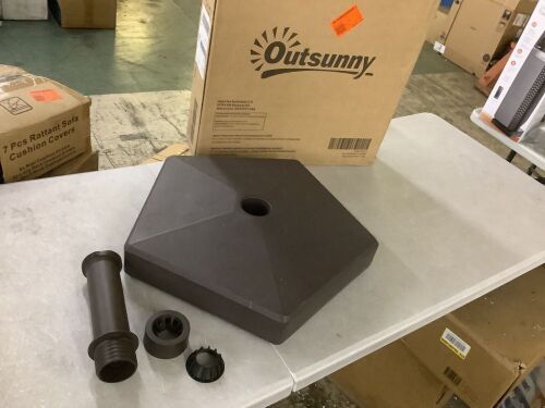 Heavy Duty Outdoor Umbrella Stand Base in Brown