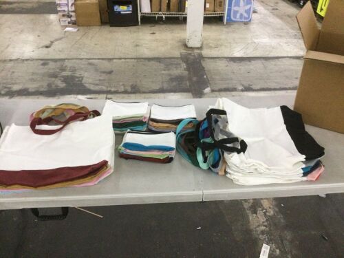 Lot of Tote Bags & Small Zippered Bags, 20 of Each
