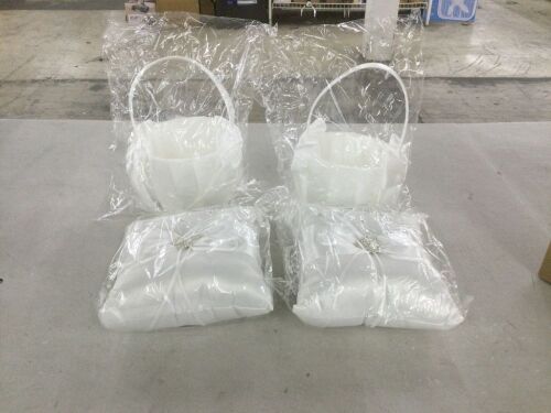 White Flower Girl Baskets & Ring Bearer Pillows