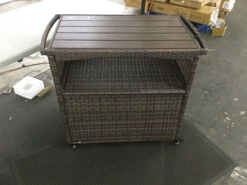 Outdoor Patio Bar Cart - Unraveling on Handle