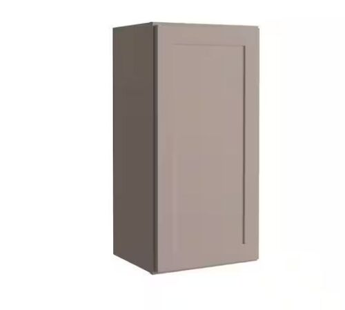 Hampton Bay Courtland 15 in. W x 12 in. D x 30 in. H Assembled Shaker Wall Kitchen Cabinet in Sterling Gray - Small Blemish on Side