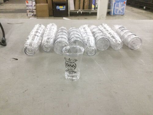Lot of Vintage 1986 Aged to Perfection Shot Glasses