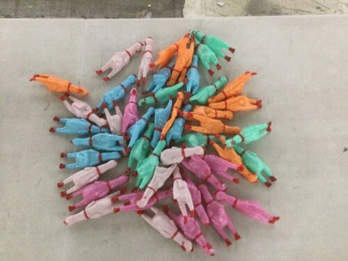 Lot of Small Rubber Chicken Toys