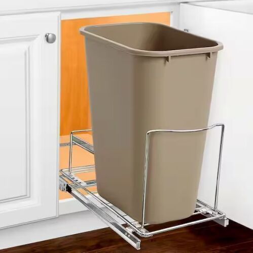 Lynk Professional Pull Out Trash Can Shelf Under Cabinet Slide Out Organizer