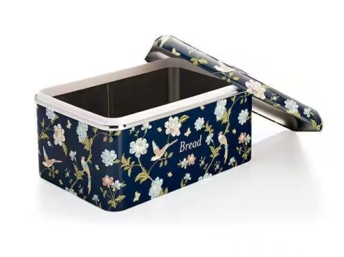 Laura Ashley VQ-Stainless Steel Single Bread Box Elveden Navy - Dented