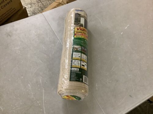 Vigoro 6 ft. x 20 ft. Almond Matrix Grid Sun Shade Fabric