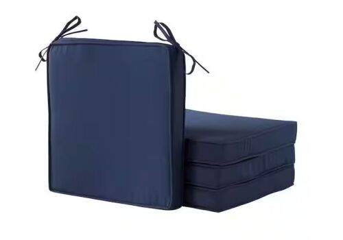 Greendale Home Fashions 18 in. x 18 in. Navy Square Outdoor Dining Seat Cushion (4-Pack)