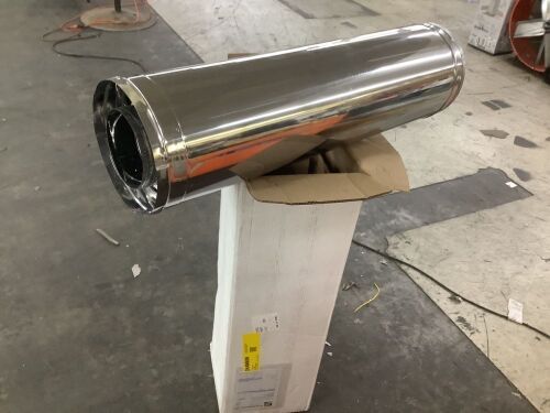 DuraVent DuraPlus All-Fuel Chimney 6in. X 36in. Diameter Chimney Pipe, Stainless Steel - Dented on One End