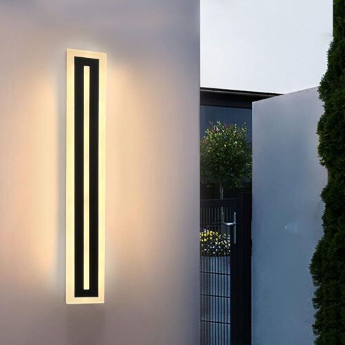 24inch Long Outdoor Modern LED Wall Light, 16W Waterproof IP65 Warm White 3000K 110V
