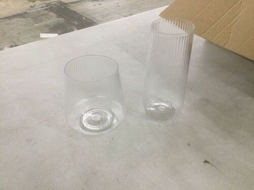 48 Pack Stemless Plastic Disposable Wine Glasses 9 oz & 12 oz