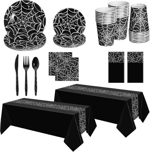 162pc Spiderweb Party Supplies