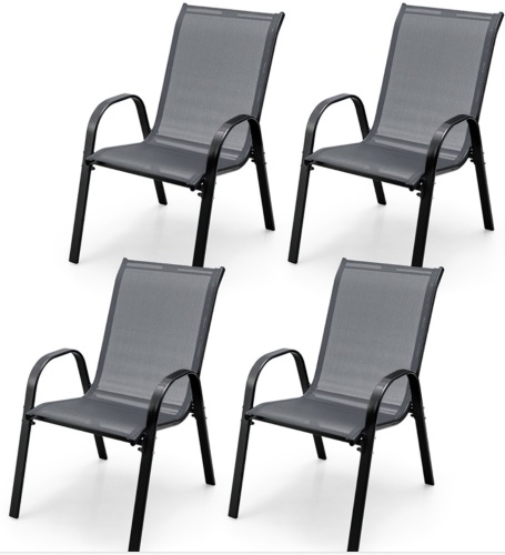 Set of 4 Outdoor Patio Dining Chairs