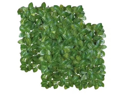 Lot of (15) 2-Packs of 2 in. Green Artificial Chestnut 20 in. x 20 in. Privacy Foliage Panels