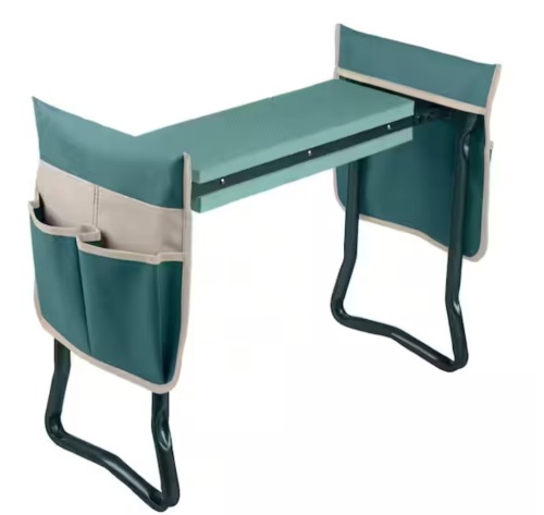 Pure Garden Gardening Kneeling Bench with Tool Pouches