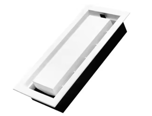 Lot of (18) Inte-Grates 4 in. x 10 in. Paintable Plastic Wall Registers in Textured White