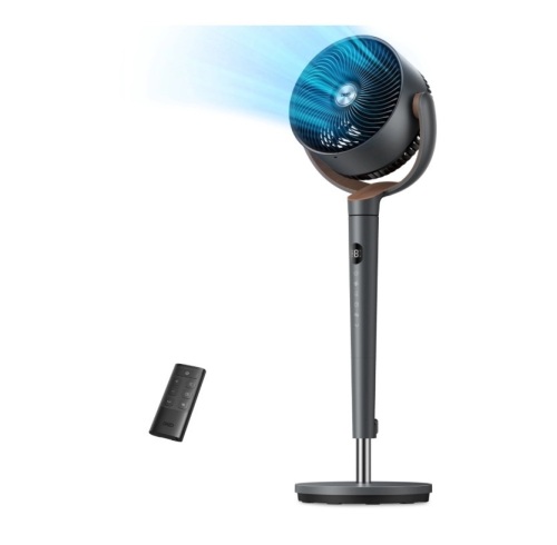 DREO Pedestal Fan, 20dB Ultra Quiet Fan, 120° Oscillating fan, 9 Speeds, 4 modes, 8H Timer Standing Floor Fan with Remote, 35-40 inch Adjustable Height