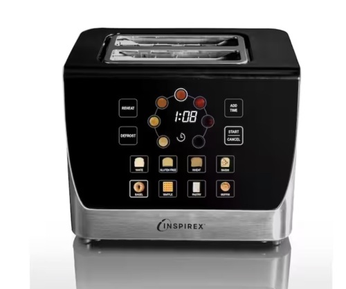 Inspirex Interactive Touchscreen Automatic Toaster, Stainless Steel