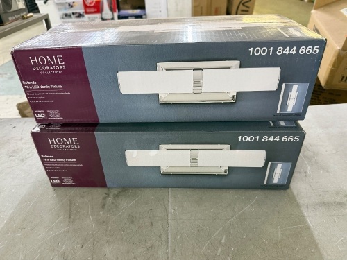 Lot of (2) Home Decorators Collection Rolande 16 in. LED Vanity Fixtures