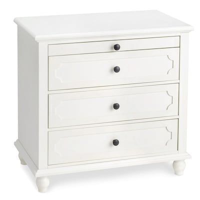 MDF Nightstand Solid Legs USB Type C Power 3 Drawers Tray 28.3 Inch