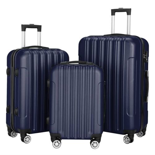 3 Piece Luggage Set, Blue