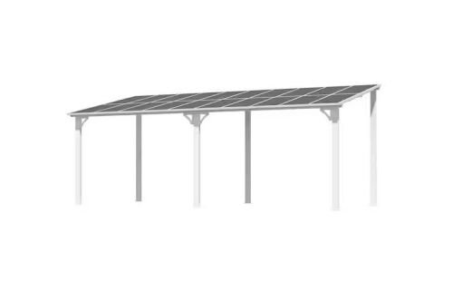 20 ft. x 8 ft. White Aluminum Patio Cover