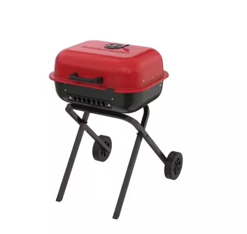 Megamaster Traverse Portable Charcoal Grill in Red