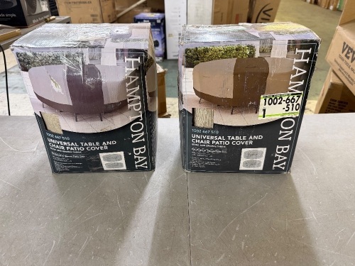 Lot of (2) Hampton Bay Universal Table and Chair Patio Covers