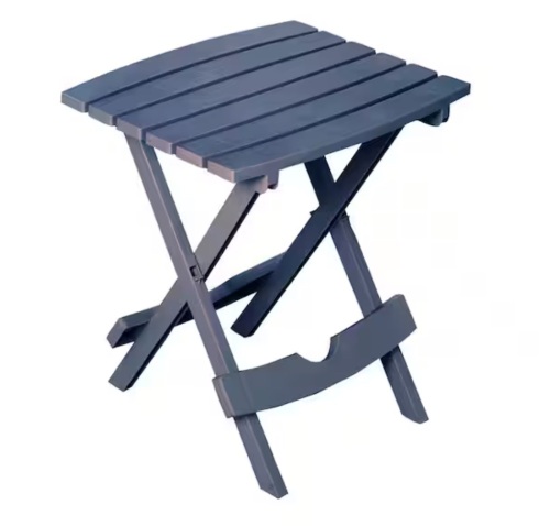 Adams Quik-Fold 20 in. Resin Bluestone Square Patio Side Table