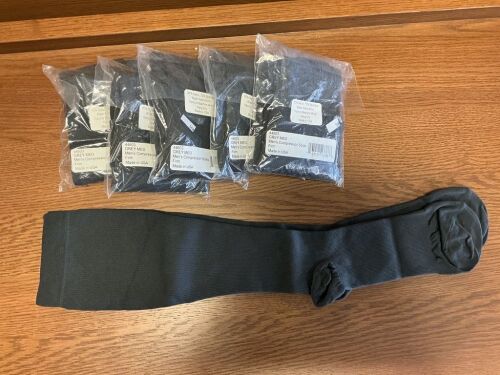 Men's Compression Socks, GRey, Firm, Size Medium