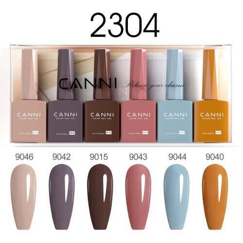 Canni Collection 9ML Nail Gel 6 Colors Set