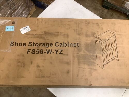 2 Flip Drawers Shoe Storage Cabinet
