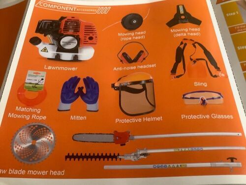 52CC 2-Stroke 5 in 1 Weed Eater Gas Powered