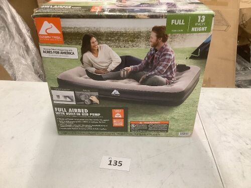 Ozark Trail Full size air mattress with built in USB pump