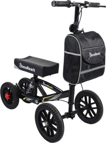 All Terrain Foldable Knee Scooter Walker - Economical Knee Walker for Foot Injuries, Compact Crutches Alternative